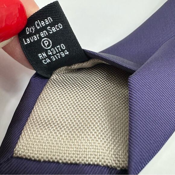 WEMBLEY Vintage VTG Men Set of 2 Purple Solid Plaid Mens Neck Tie Business Retro - Picture 10 of 14